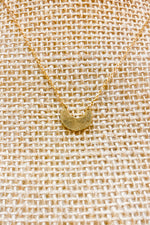 Gold Dainty Moon Necklace