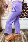 Lavender Cropped Stretchy Bootcut Jeans